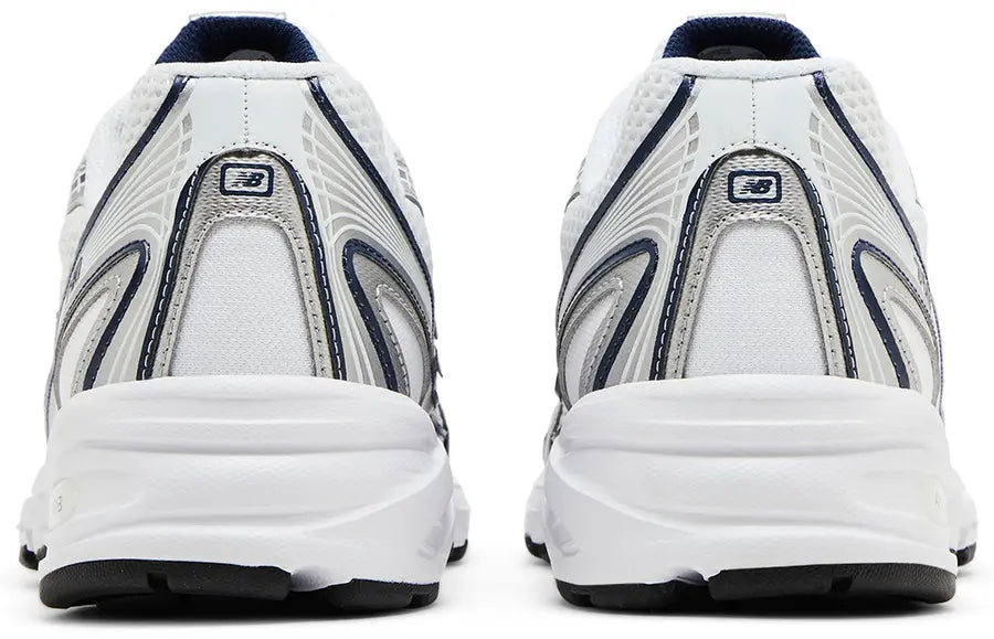 New Balance 740 — White / Silver Metallic / Navy
