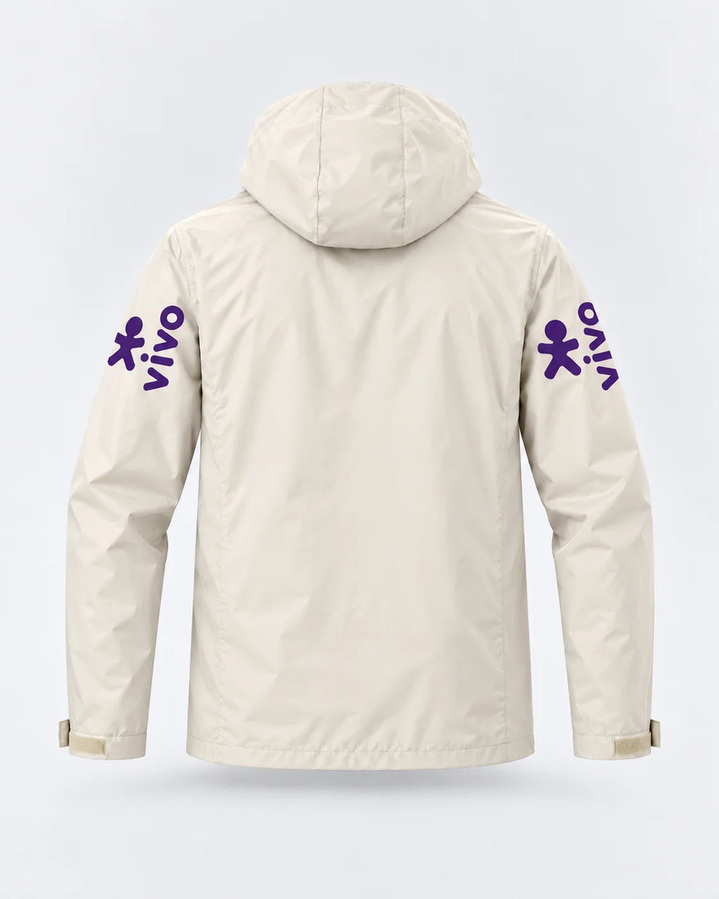 Veste d’Entraînement Équipe du Brésil Beige à Capuche – Écusson CBF, Logos Bleu, Violet et Vert