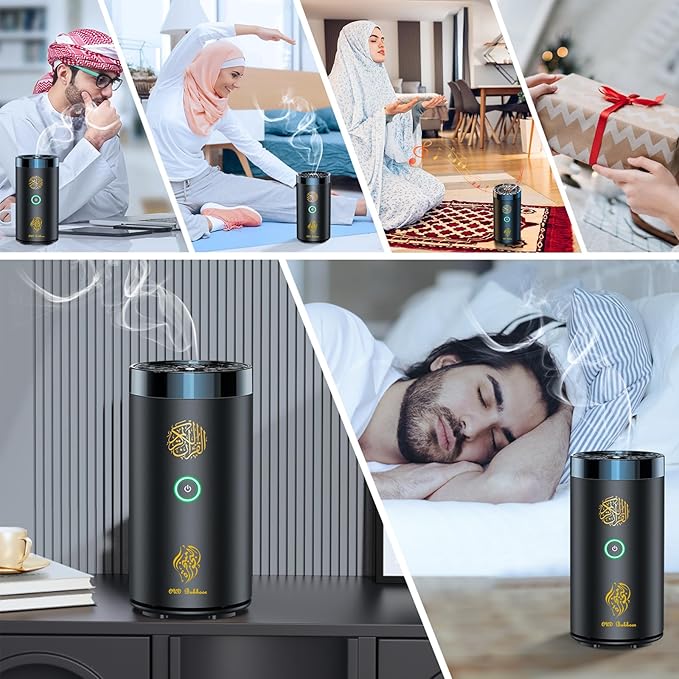 Brûleur d'encens électrique 2 en 1 avec haut-parleur Quran