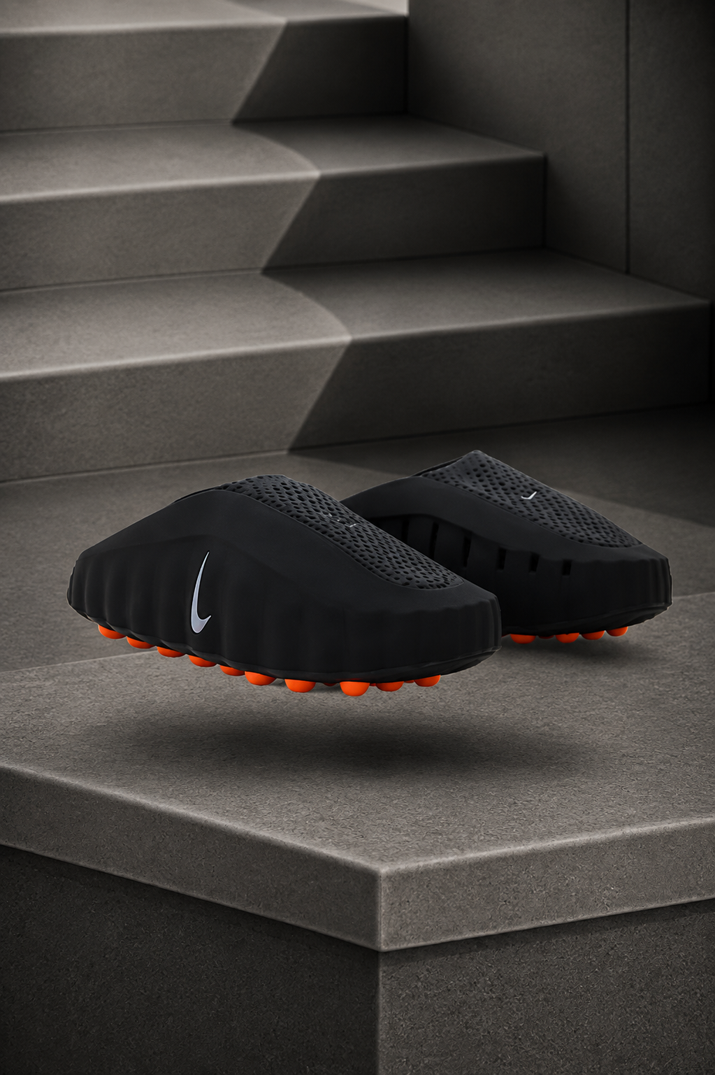 Nike Mind 001 — Mule Noir / Orange