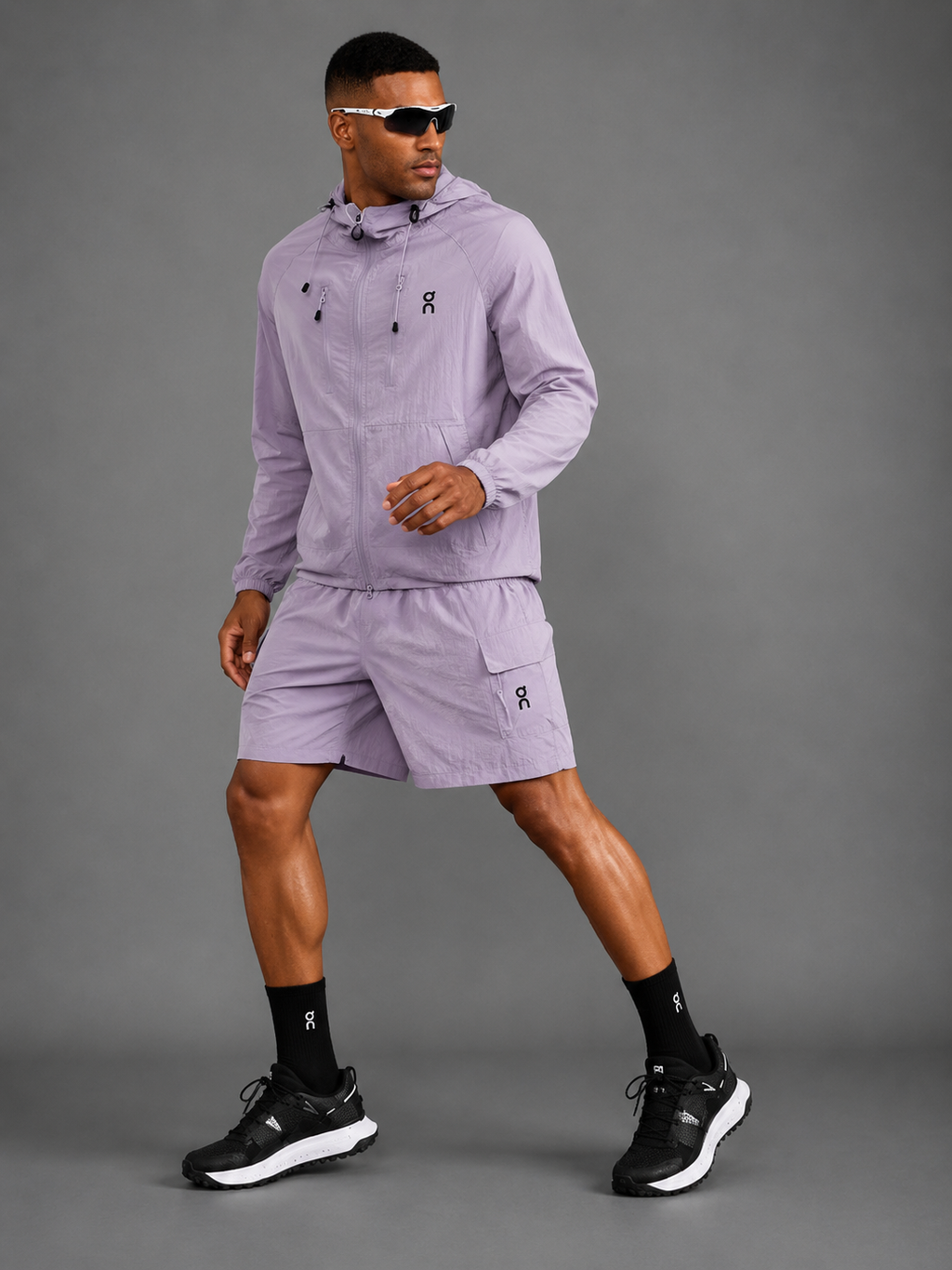 ON RUNNING — Ensemble Veste + Short — Rose