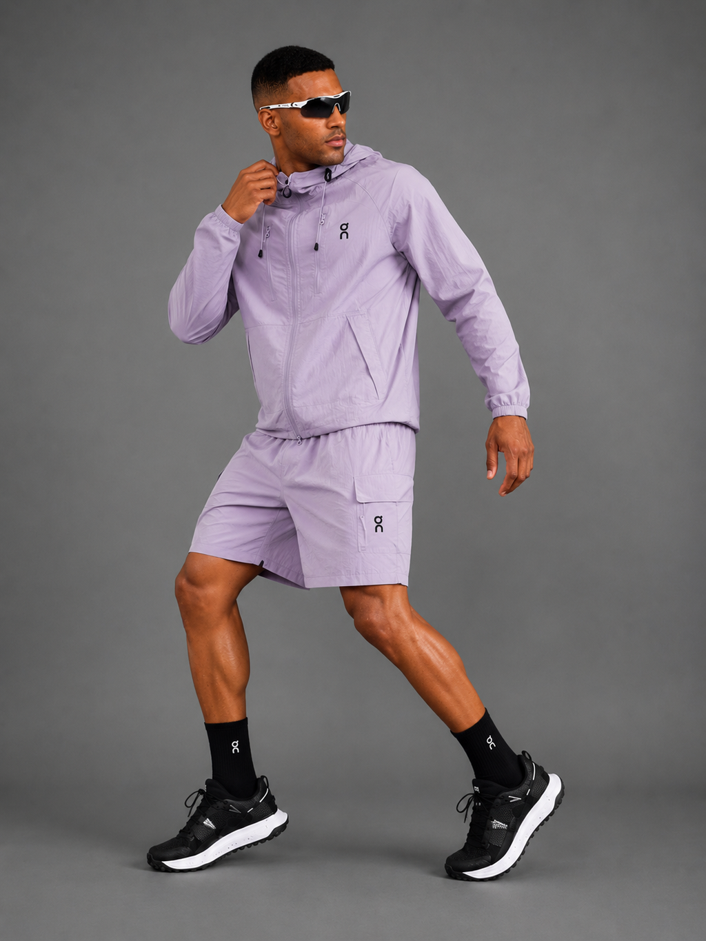 ON RUNNING — Ensemble Veste + Short — Rose