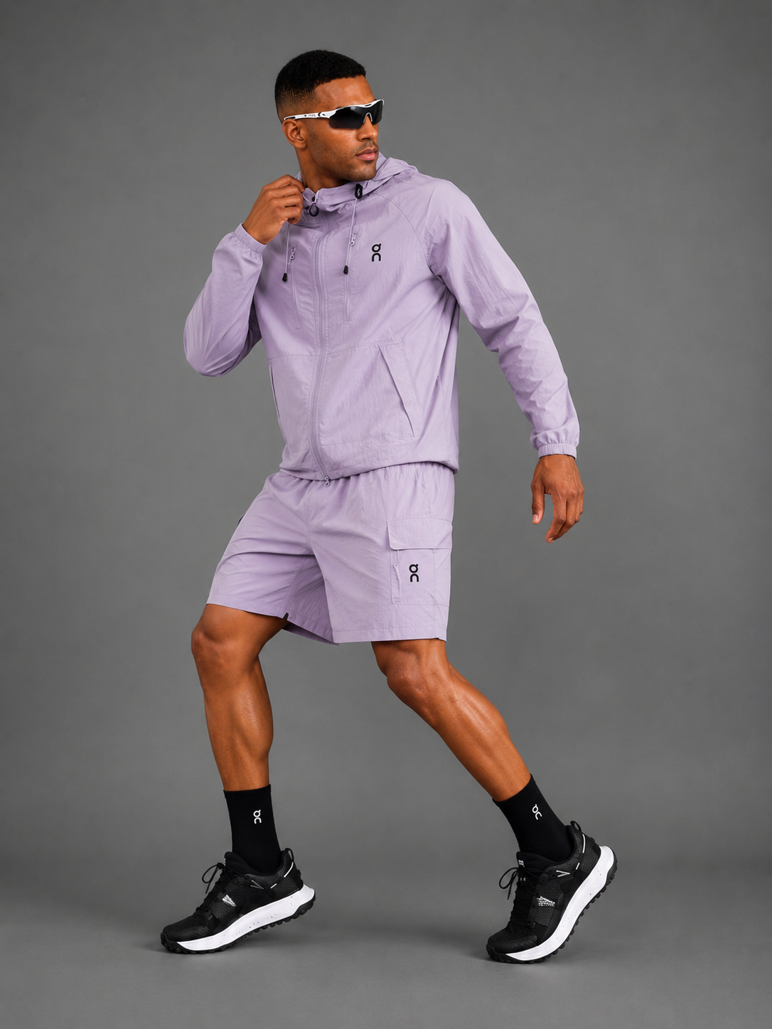 ON RUNNING — Ensemble Veste + Short — Rose