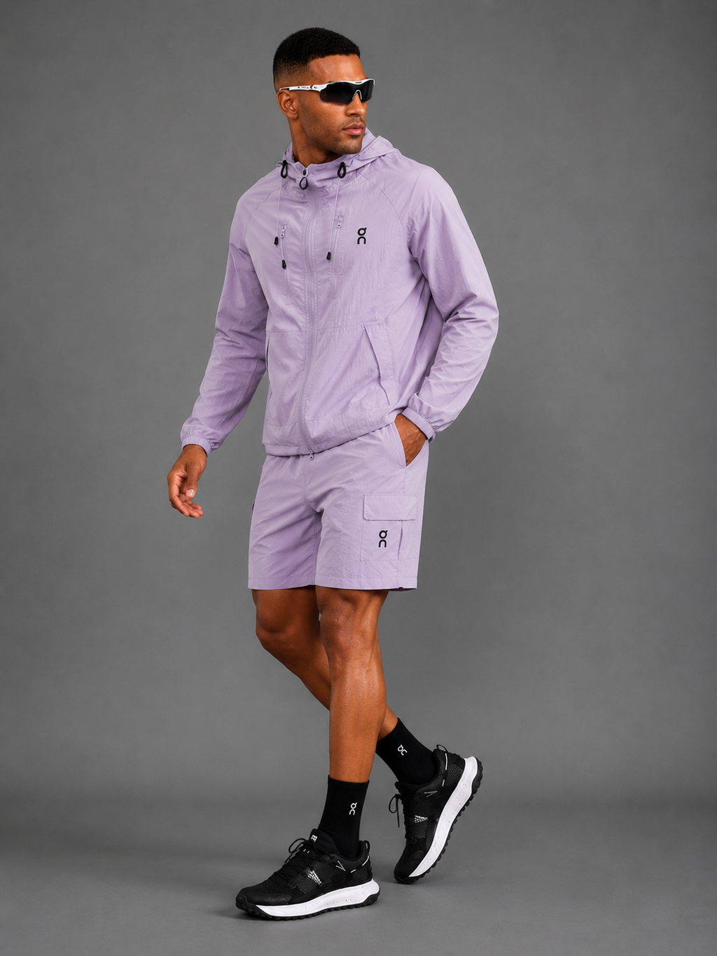 ON RUNNING — Ensemble Veste + Short — Rose
