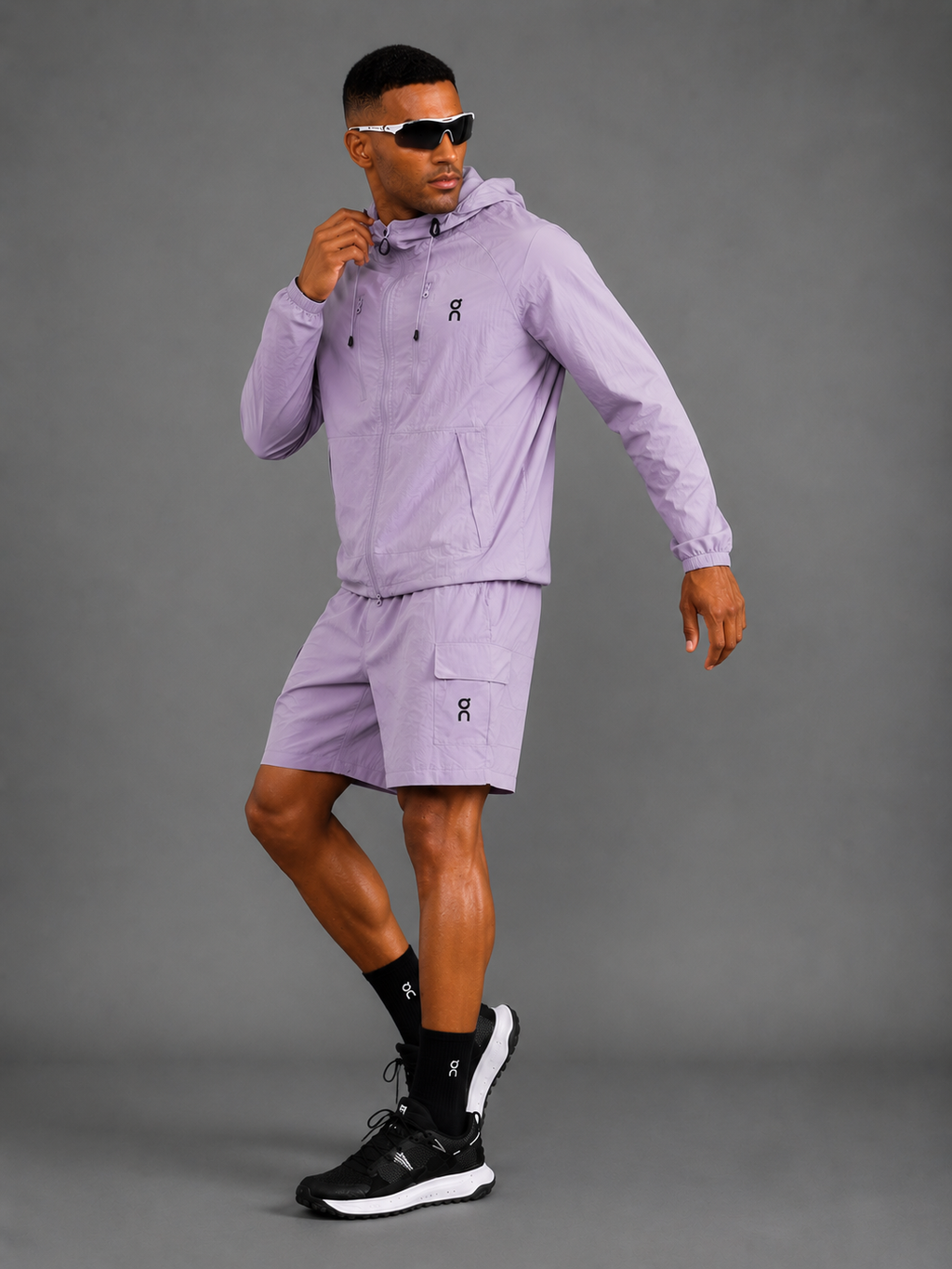 ON RUNNING — Ensemble Veste + Short — Rose