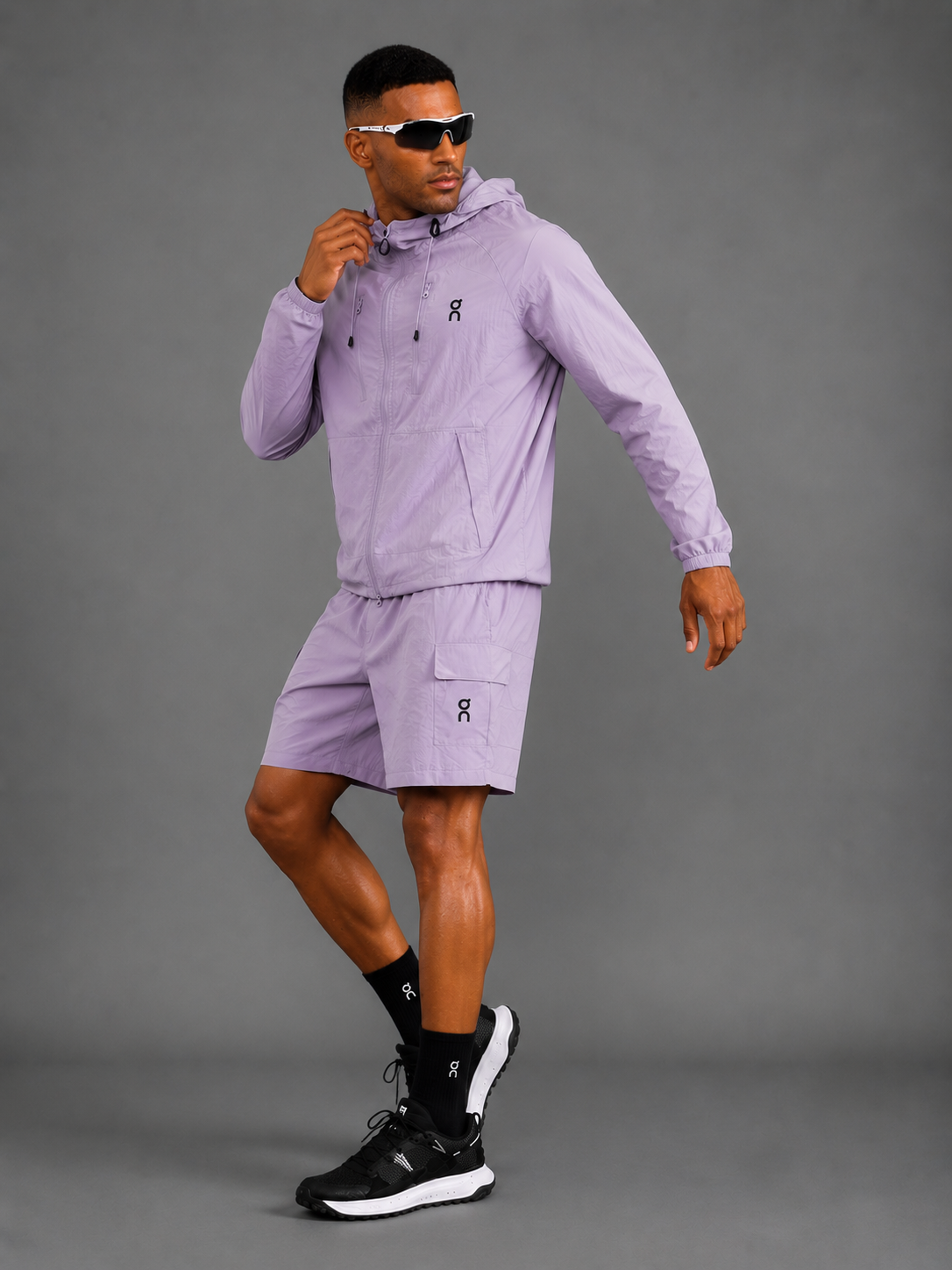 ON RUNNING — Ensemble Veste + Short — Rose