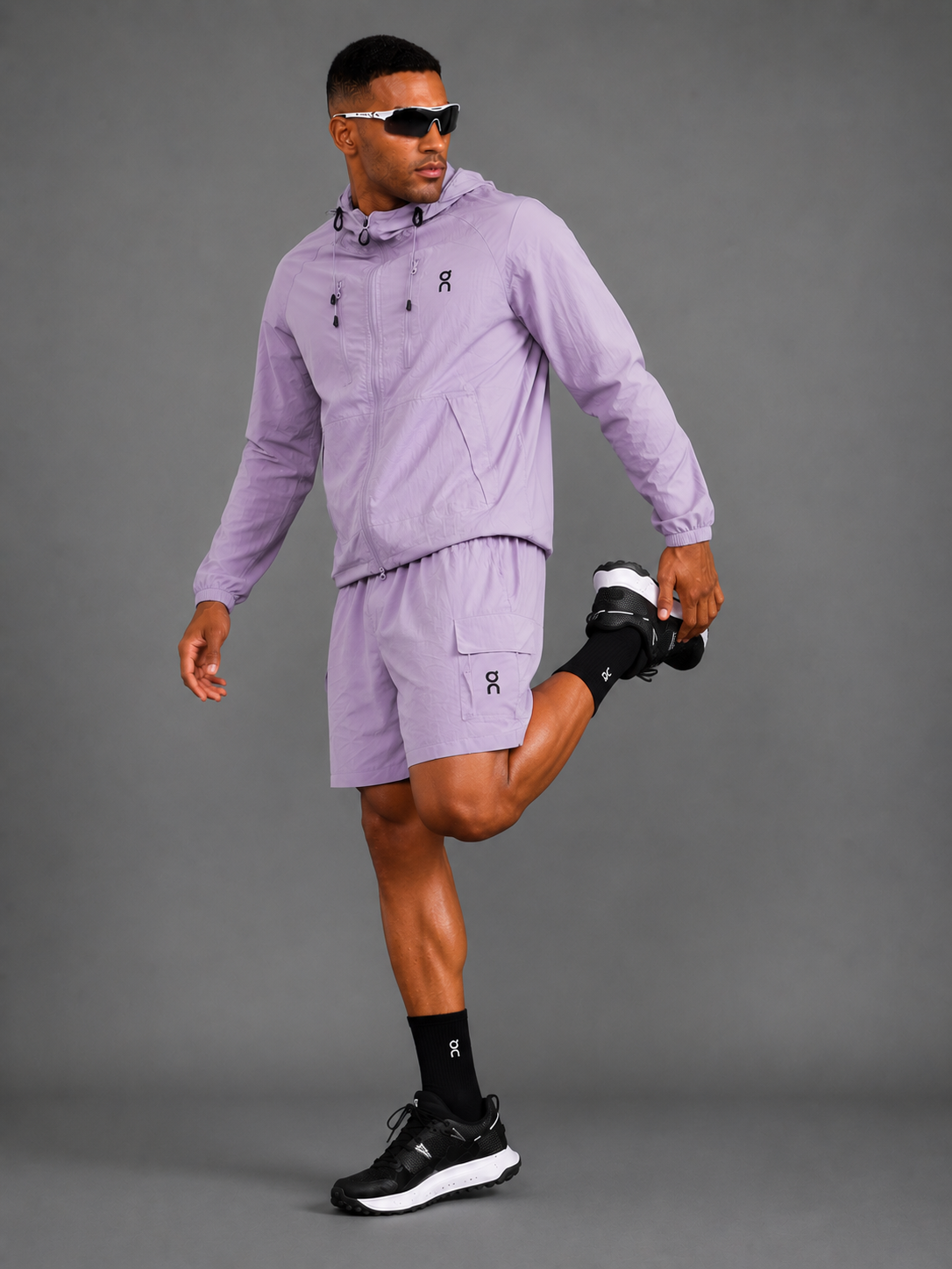 ON RUNNING — Ensemble Veste + Short — Rose