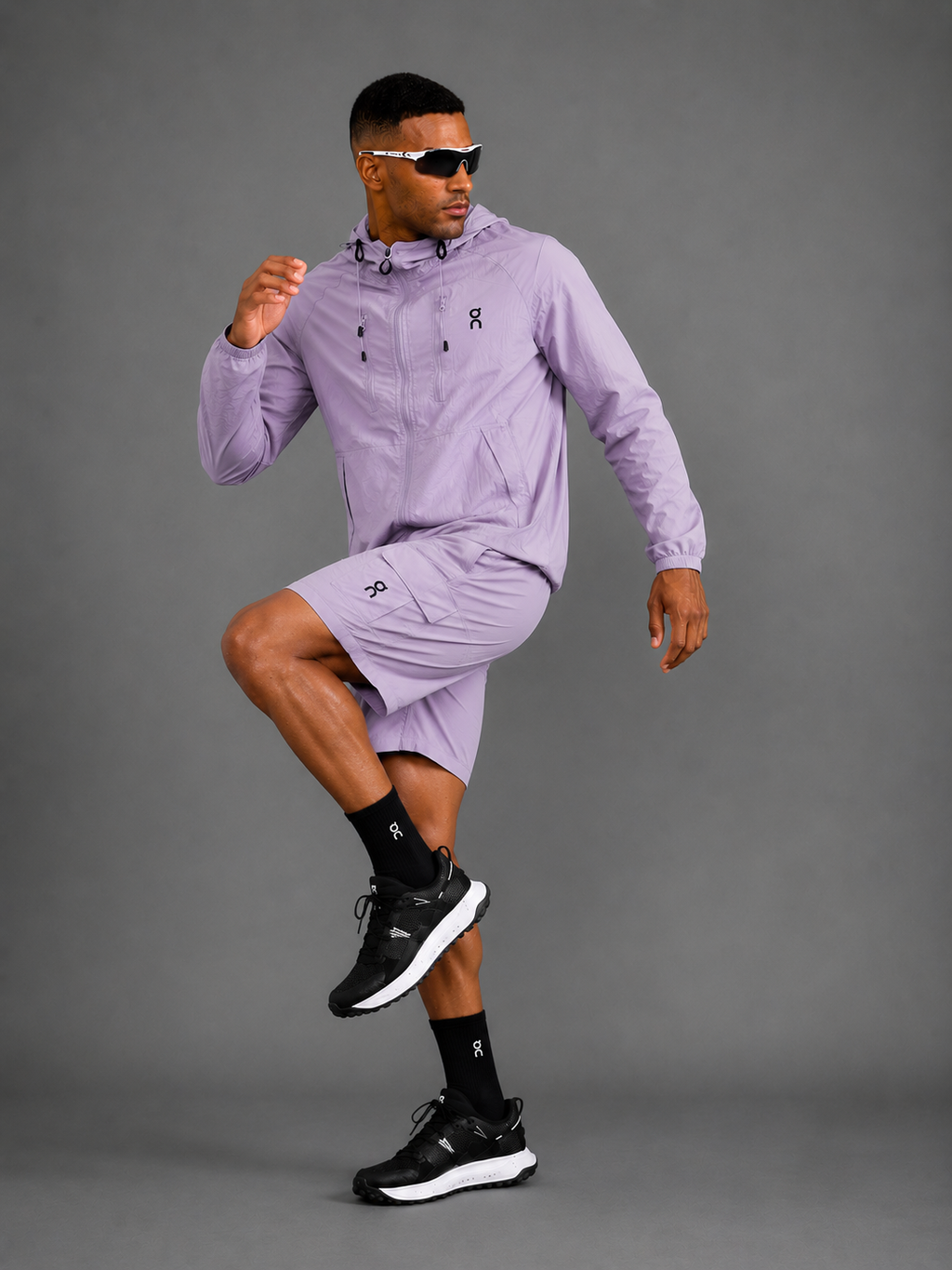 ON RUNNING — Ensemble Veste + Short — Rose
