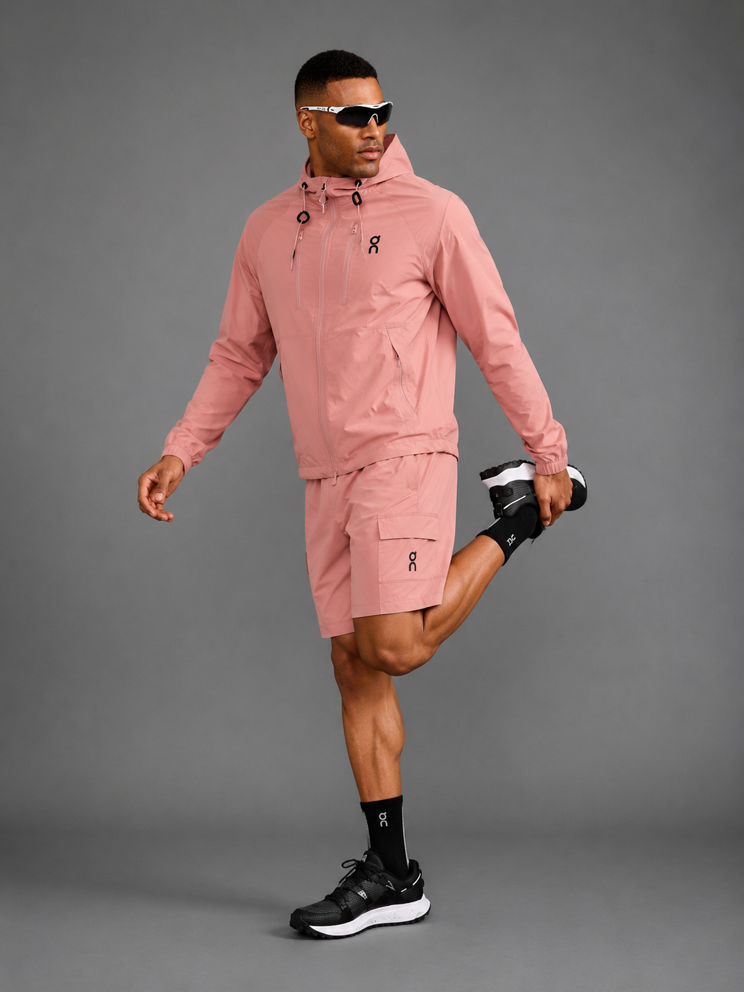 ON RUNNING — Ensemble Veste + Short — Saumon