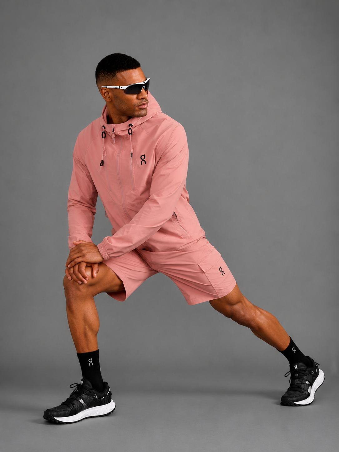 ON RUNNING — Ensemble Veste + Short — Saumon