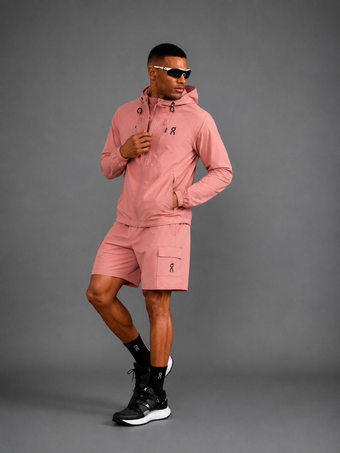 ON RUNNING — Ensemble Veste + Short — Saumon