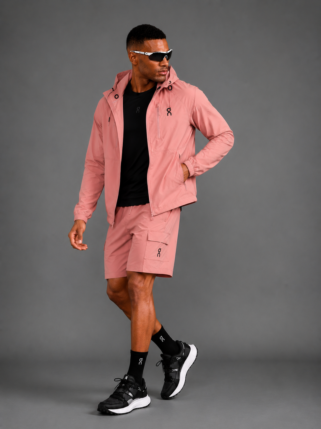 ON RUNNING — Ensemble Veste + Short — Saumon