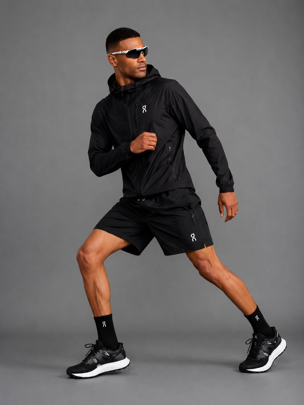 ON RUNNING — Ensemble Veste + Short — Noir