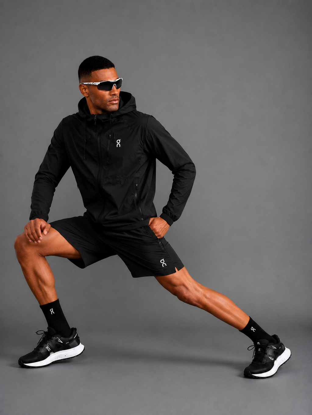 ON RUNNING — Ensemble Veste + Short — Noir