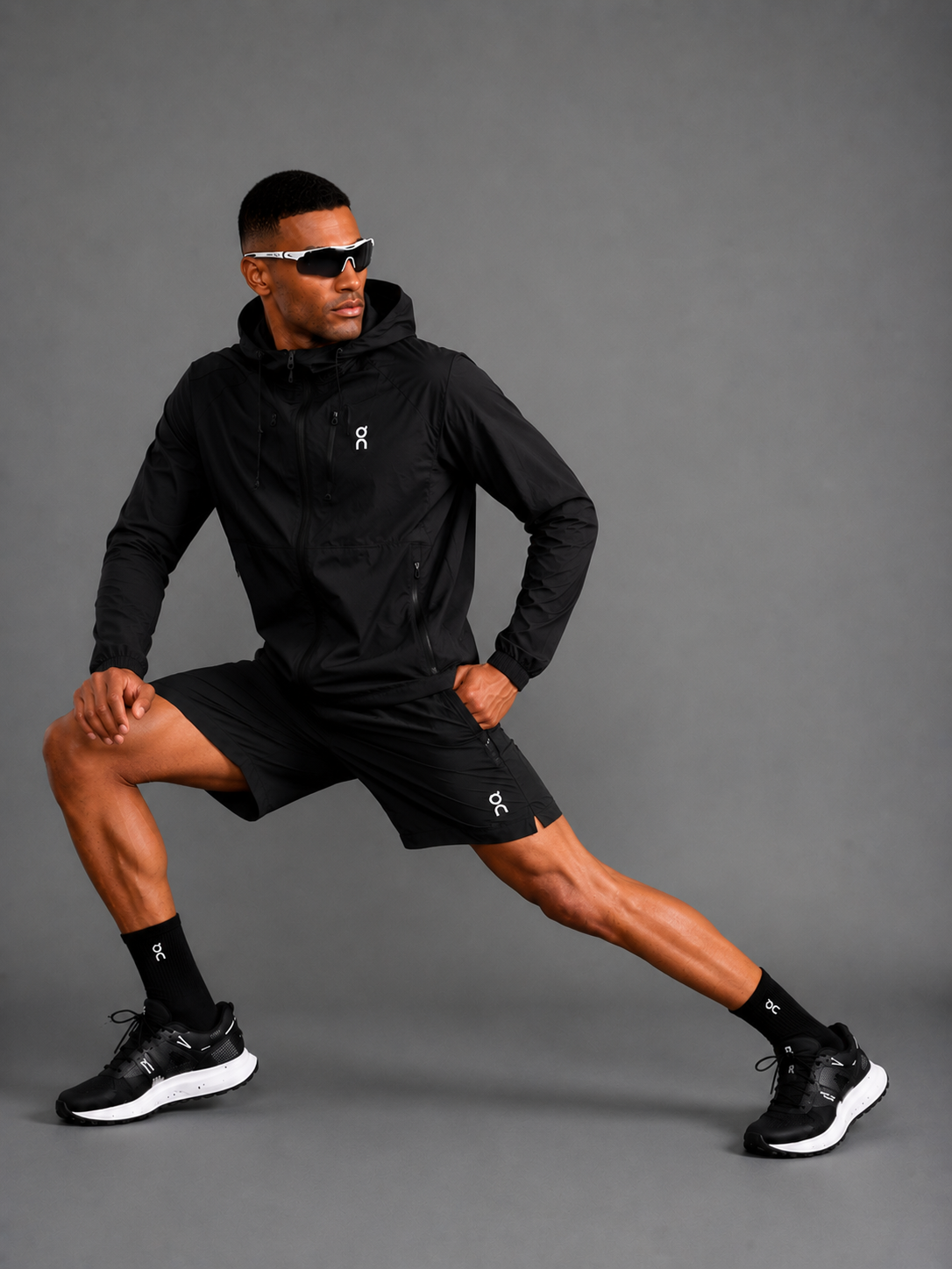 ON RUNNING — Ensemble Veste + Short — Noir