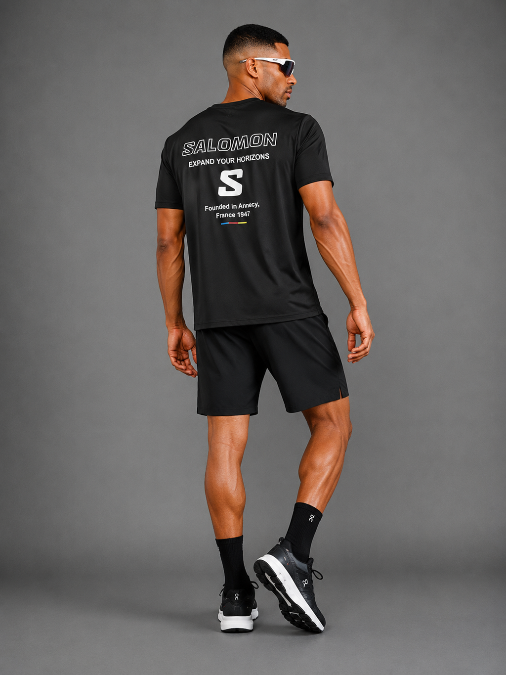 SALOMON — Ensemble T-shirt + Short — Noir