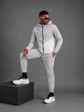 ON RUNNING — Ensemble Veste à Capuche + Pantalon — Gris Clair
