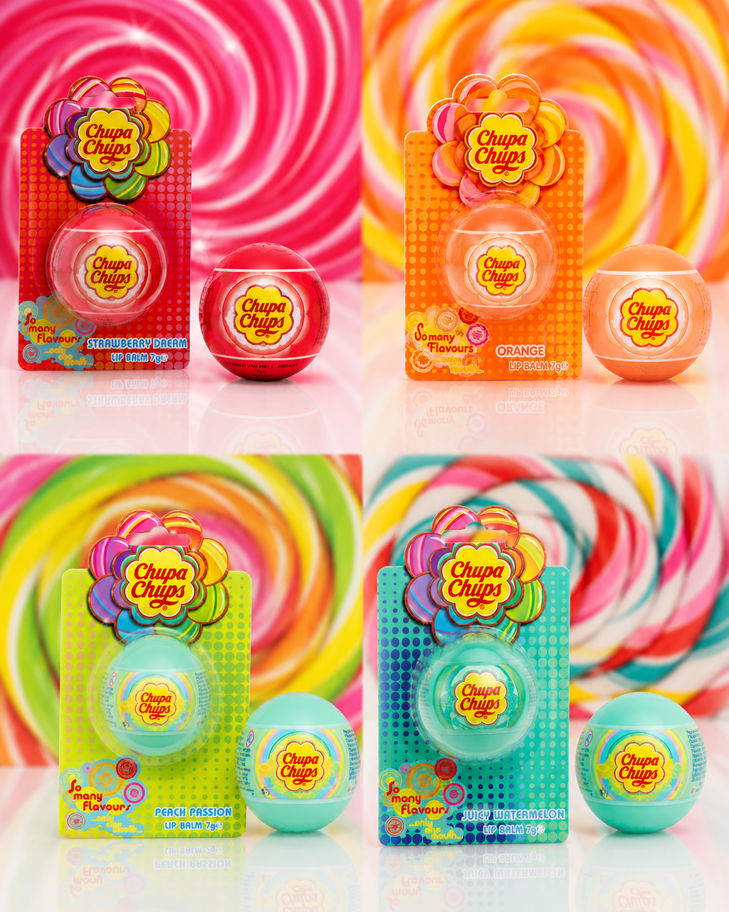Baume à Lèvres Chupa Chups – Collection Complète 4 Parfums