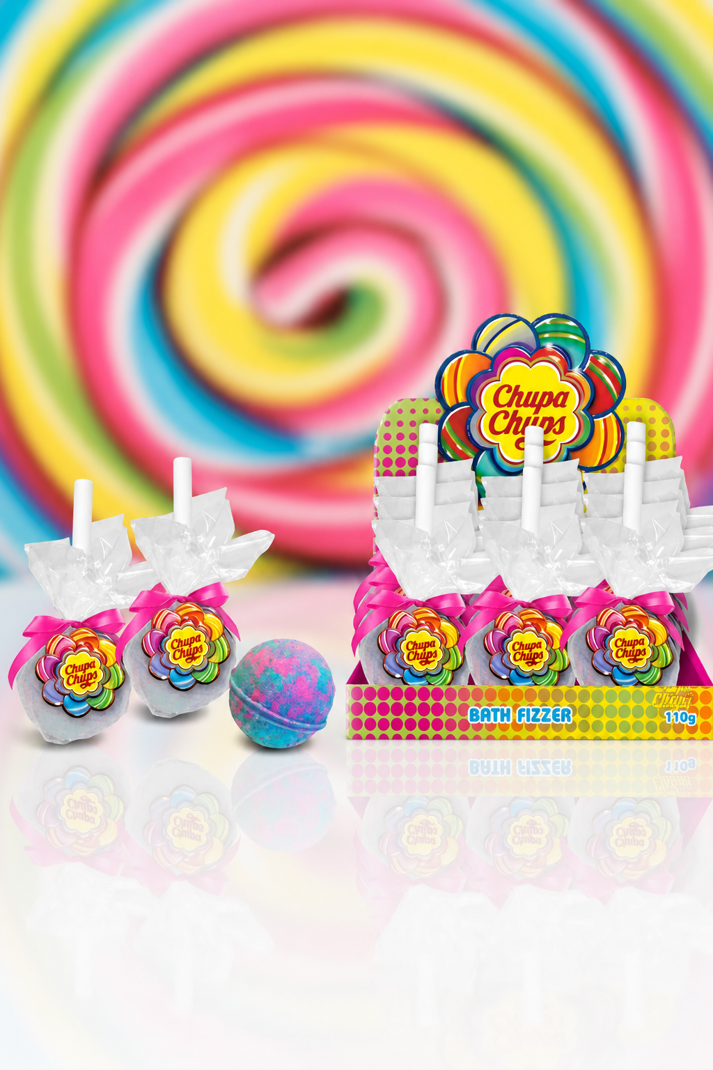 Bombe de Bain Chupa Chups – Bath Fizzer Collector Sucette Géante