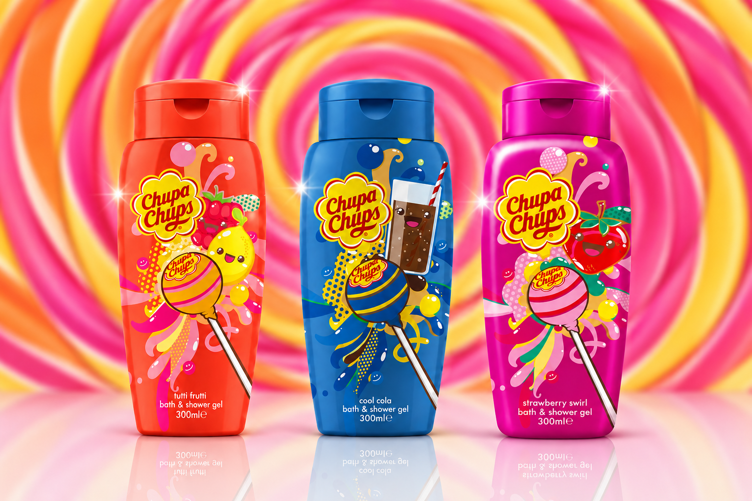 Gel Bain & Douche Chupa Chups – Collection 3 Parfums 300ml