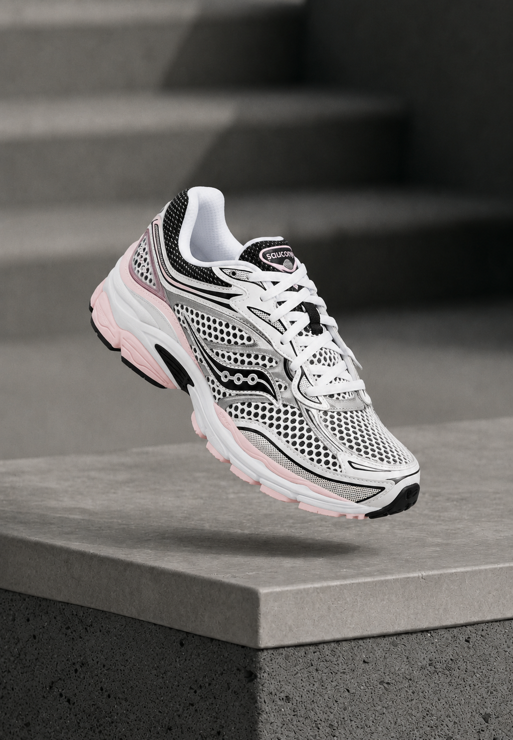 Saucony Omni Grid 9 Rose Argenté