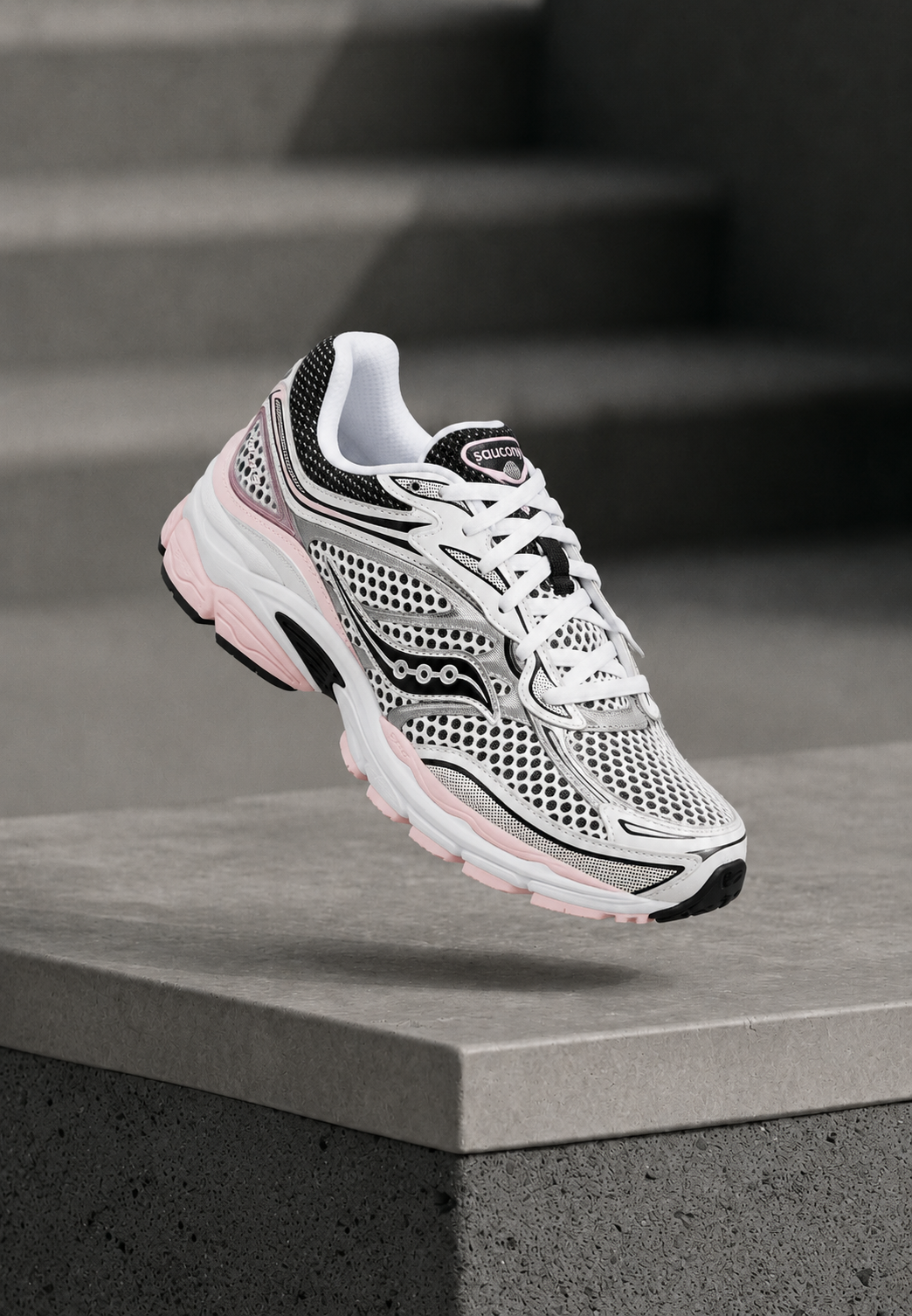 Saucony Omni Grid 9 Rose Argenté