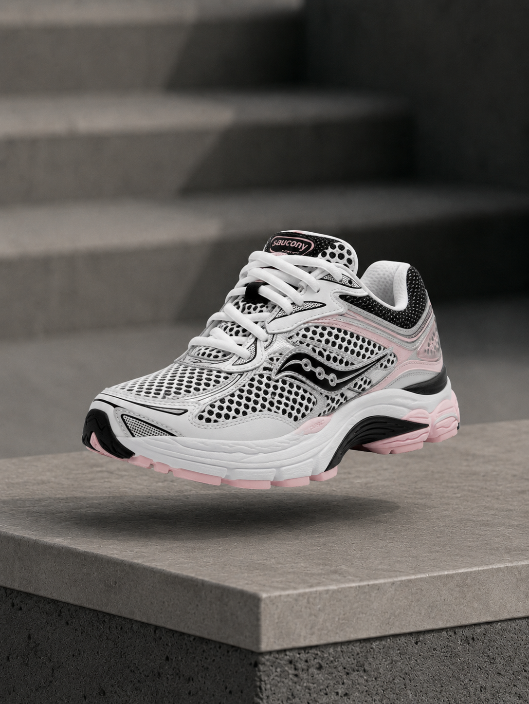 Saucony Omni Grid 9 Rose Argenté
