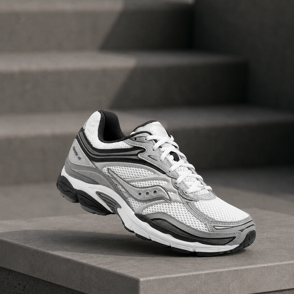 Saucony ProGrid Omni 9 – Blanc / Gris
