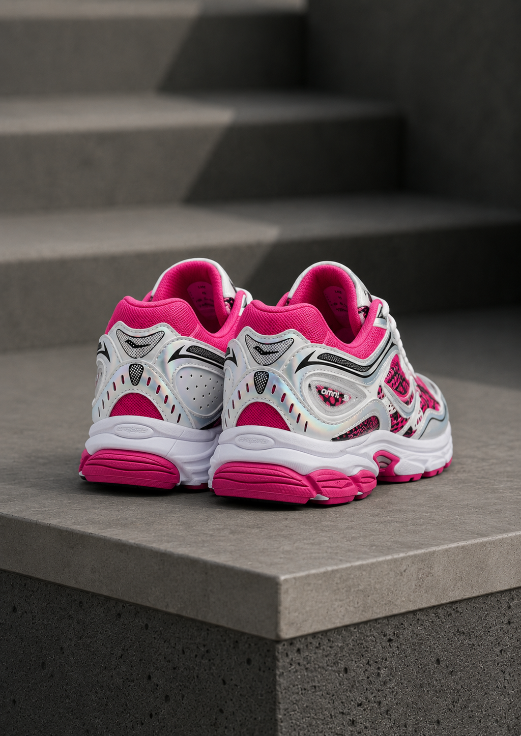 Saucony Omni Grid 9 Rose Blanc