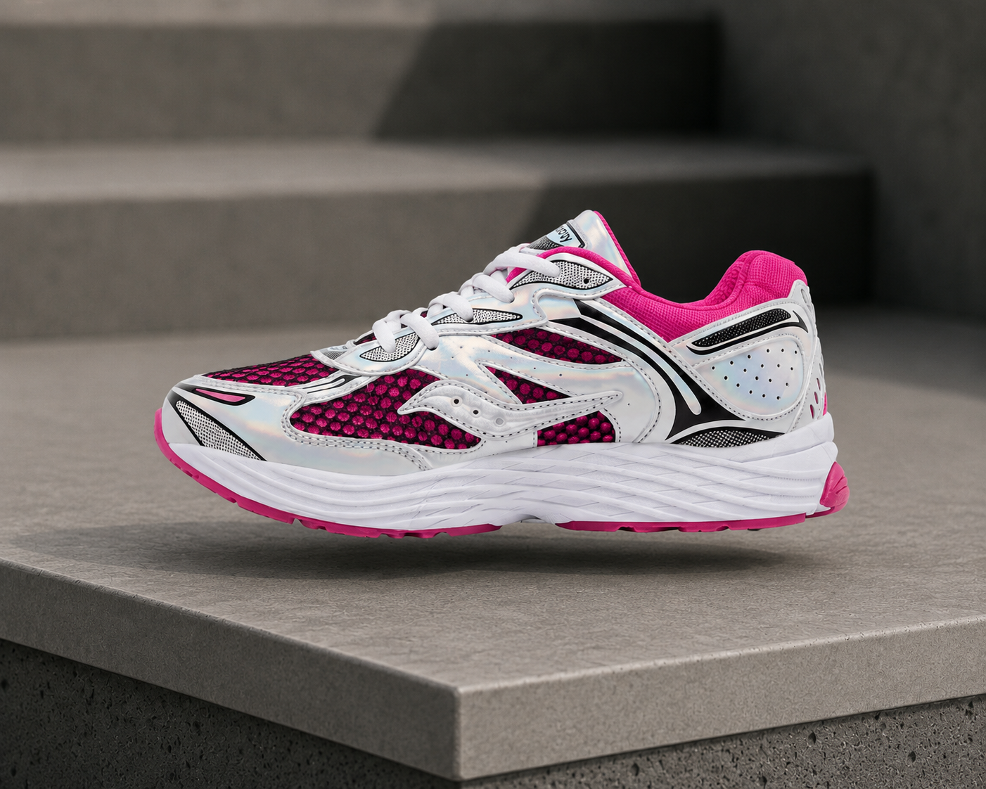 Saucony Omni Grid 9 Rose Blanc