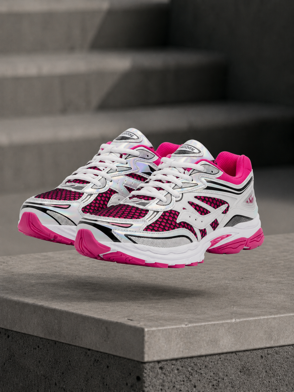 Saucony Omni Grid 9 Rose Blanc