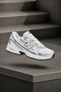 New Balance 740 — White / Silver Metallic / Navy