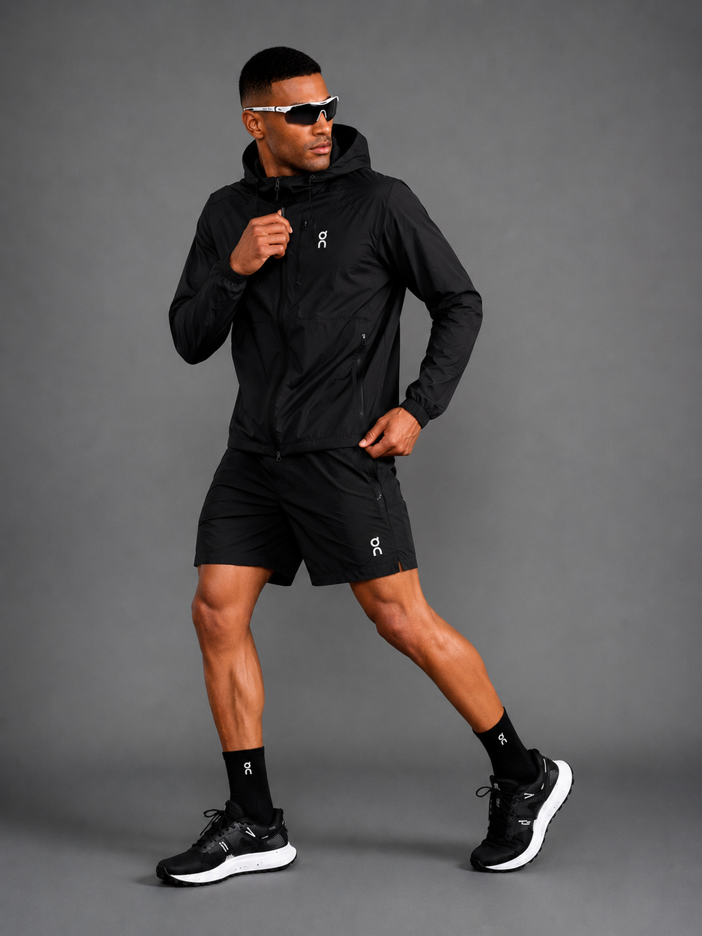 ON RUNNING — Ensemble Veste + Short — Noir