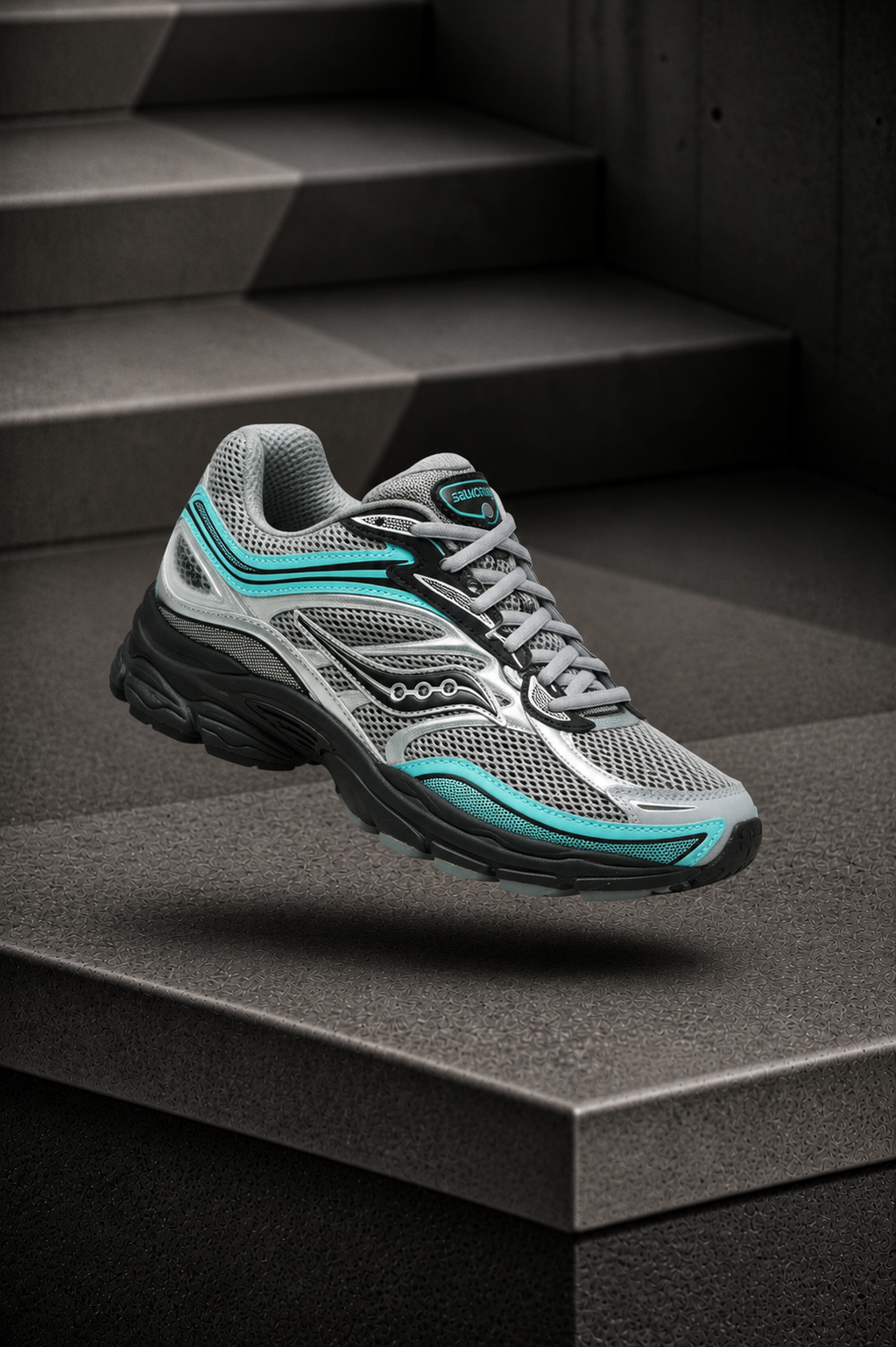 SAUCONY — ProGrid Omni 9 — Grey / Turquoise / Black