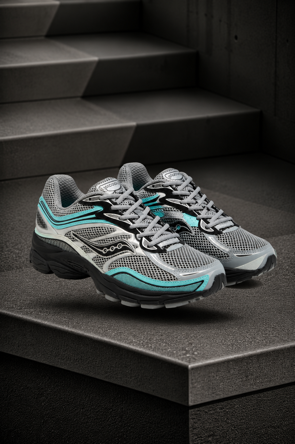 SAUCONY — ProGrid Omni 9 — Grey / Turquoise / Black