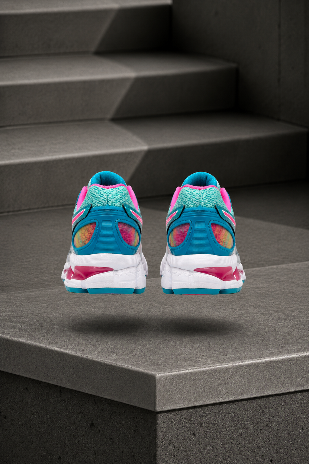 ASICS Gel-Nimbus 16 — Turquoise & Rose Fluo