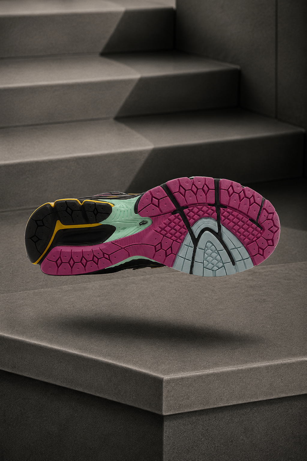 New Balance 1906R — Noir / Rose Fuchsia / Bleu / Jaune Moutarde