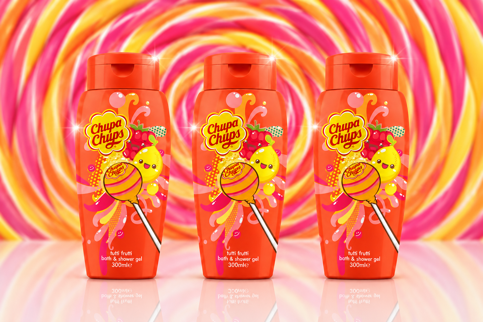 Gel Bain & Douche Chupa Chups – Collection 3 Parfums 300ml