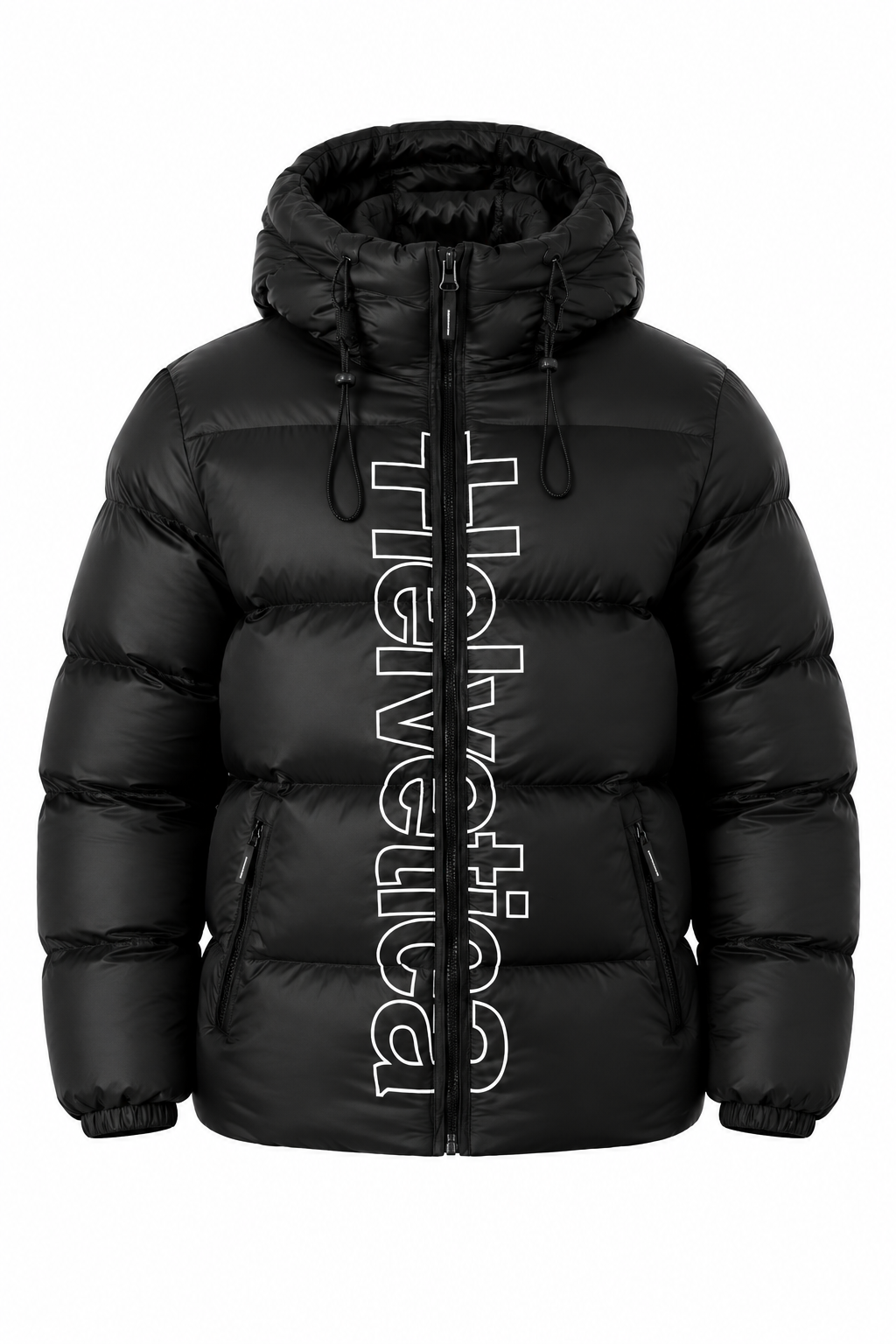 Doudoune Helvetica Silver 2 Noire à Capuche