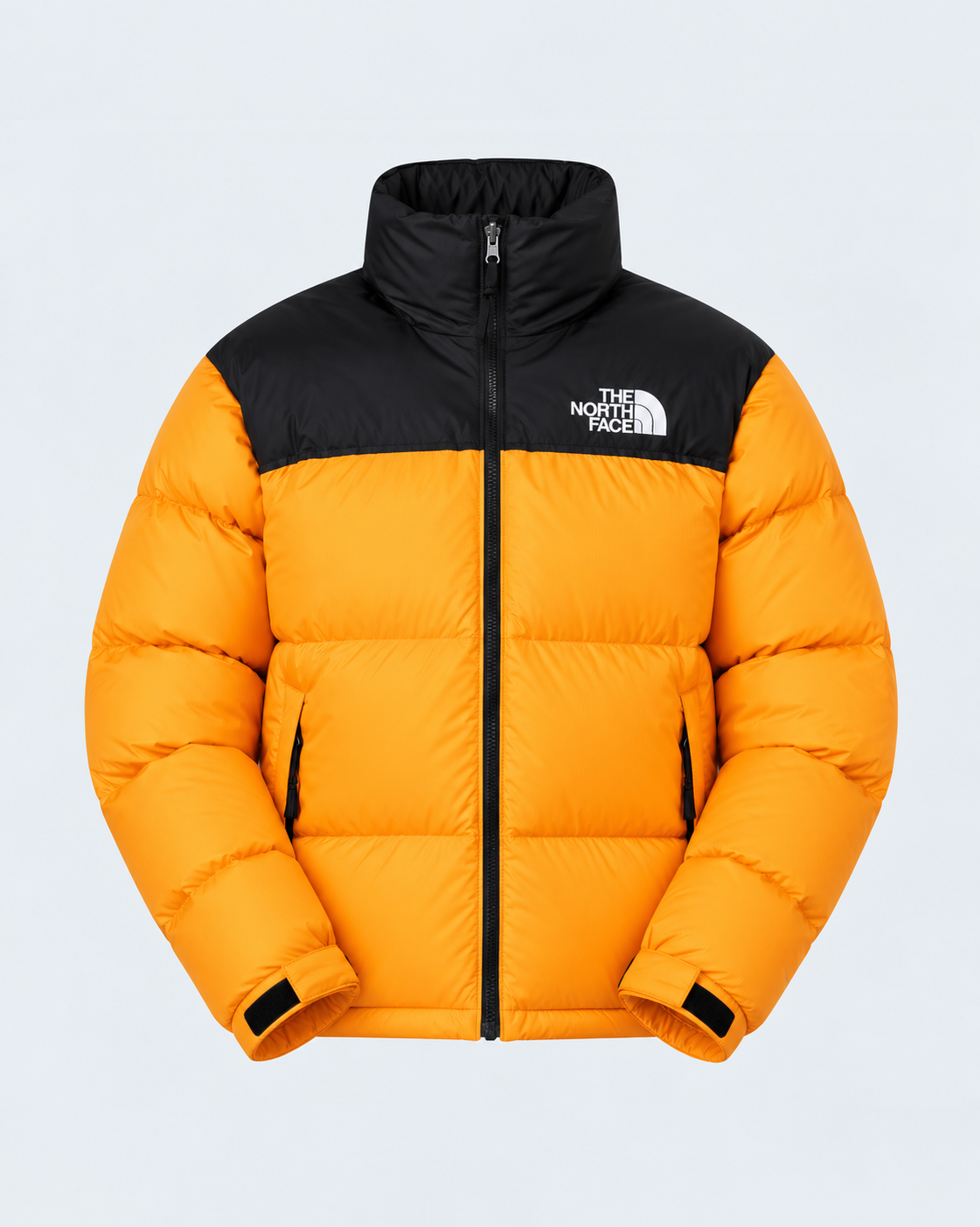 Doudoune The North Face 1996 Retro Nuptse Orange et Noire – Duvet 700 Fill, Logos Oversize