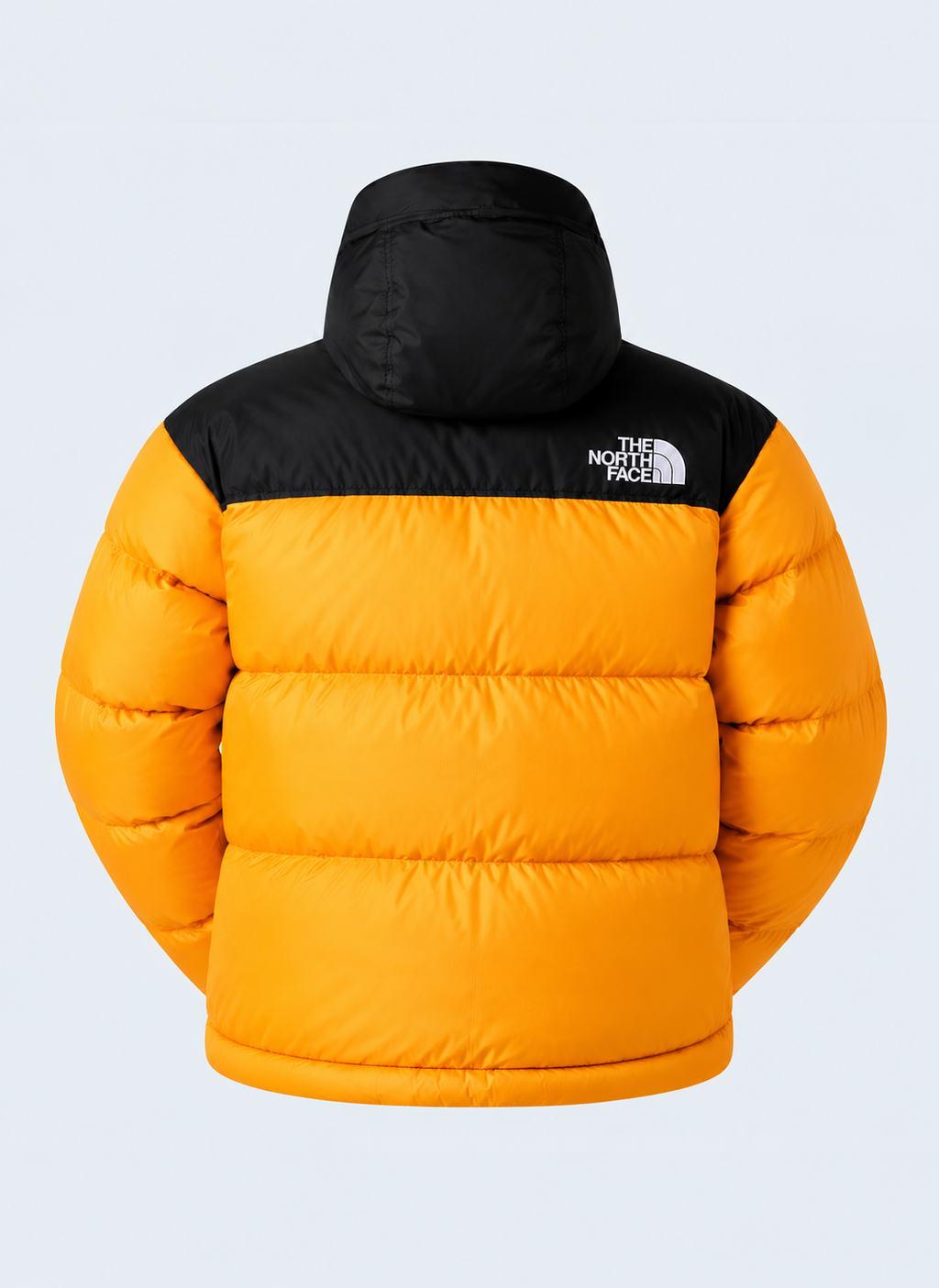 Doudoune The North Face 1996 Retro Nuptse Orange et Noire – Duvet 700 Fill, Logos Oversize