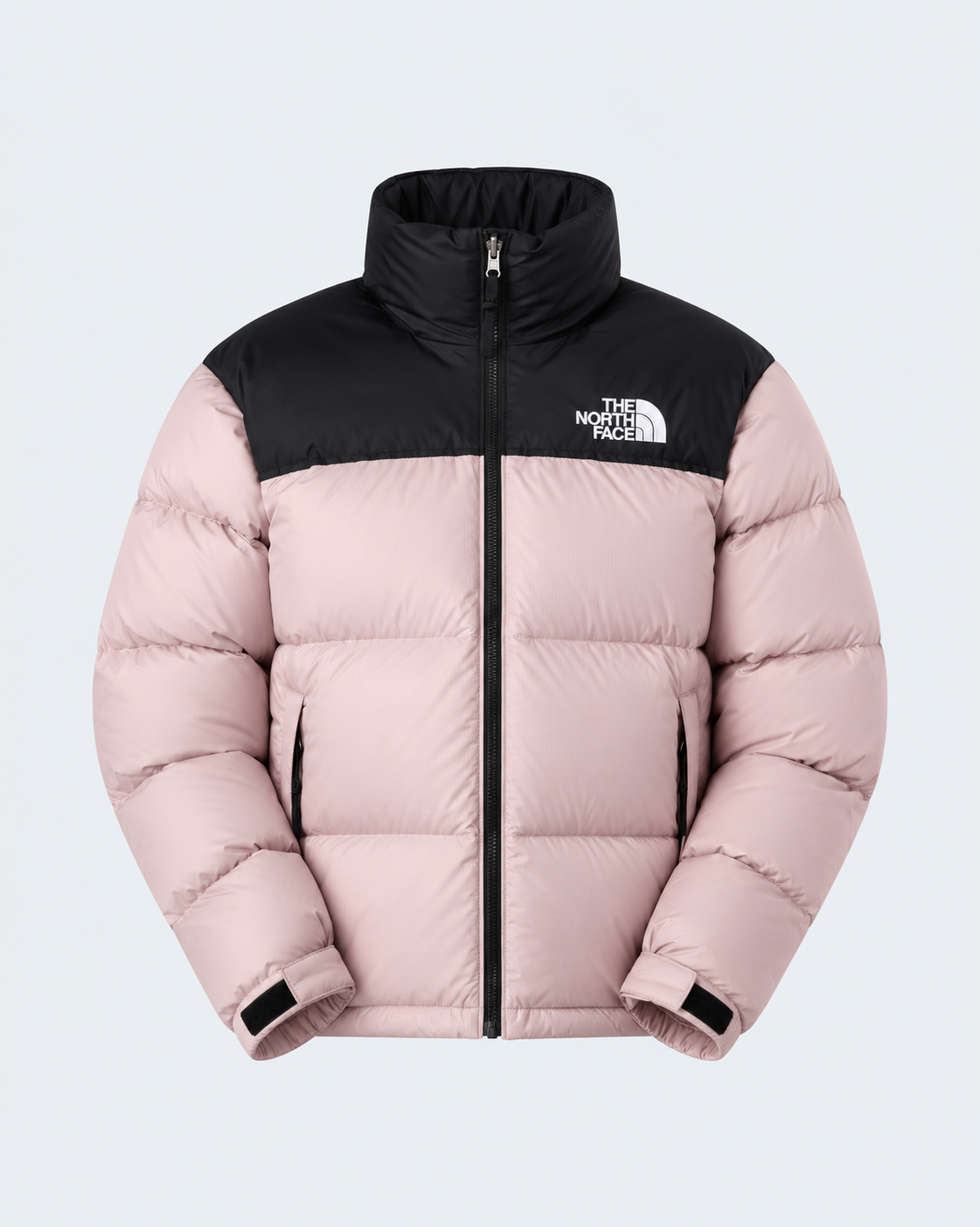 Doudoune The North Face 1996 Retro Nuptse Rose Poudré et Noire – Duvet 700 Fill, Logos Oversize