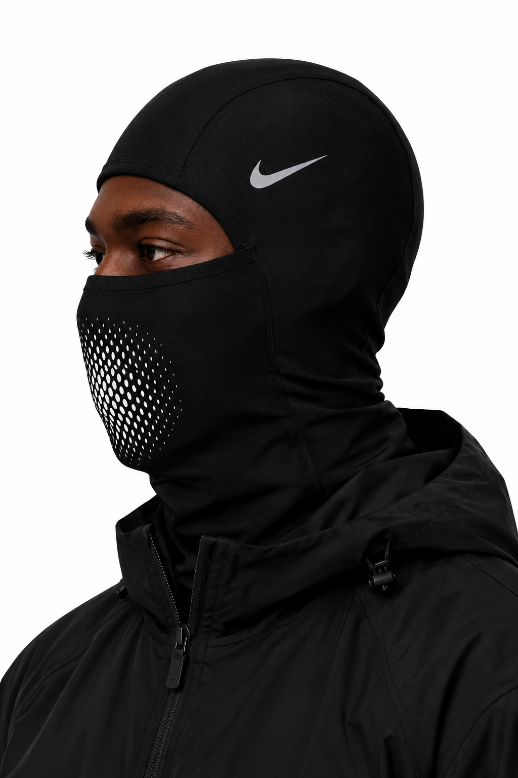 Cagoule NOCTA 8000 Peaks Nike Pro HyperWarm Noire – Balaclava Thermique, Logos Réfléchissants