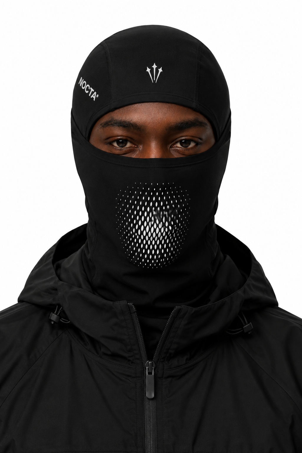 Cagoule NOCTA 8000 Peaks Nike Pro HyperWarm Noire – Balaclava Thermique, Logos Réfléchissants