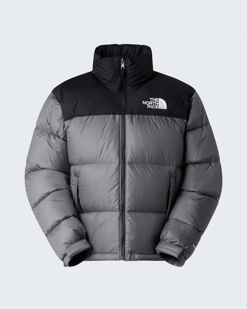 Doudoune The North Face 1996 Retro Nuptse Grise et Noire – Duvet 700 Fill, Logos Oversize