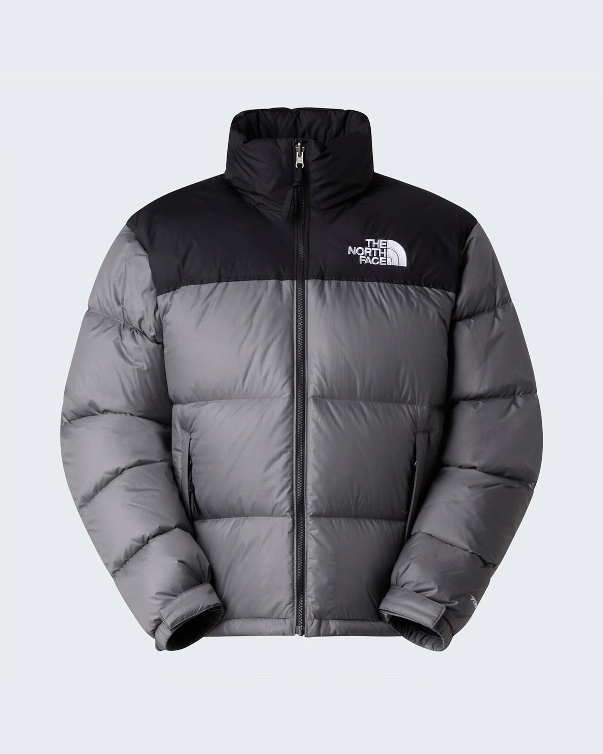 Doudoune The North Face 1996 Retro Nuptse Grise et Noire – Duvet 700 Fill, Logos Oversize