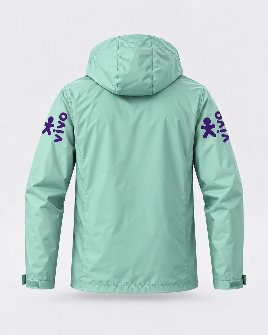 Veste d’Entraînement Équipe du Brésil Vert Menthe à Capuche – Écusson CBF, Logos Bleu et Violet